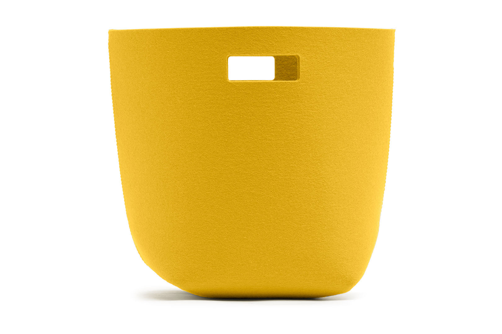 Papierkorb aus Wollfilz von Hey-Sign, Größe L in der Farbe Curry