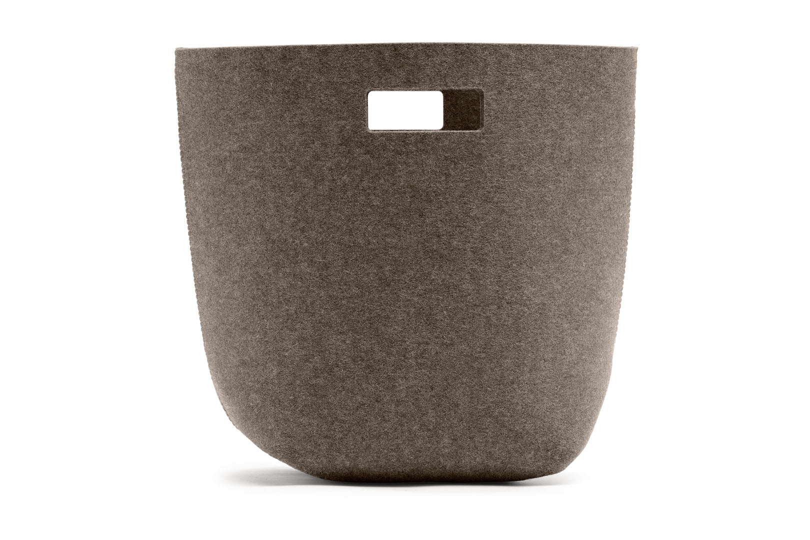 Papierkorb aus Wollfilz von Hey-Sign, Größe L in der Farbe Pepper