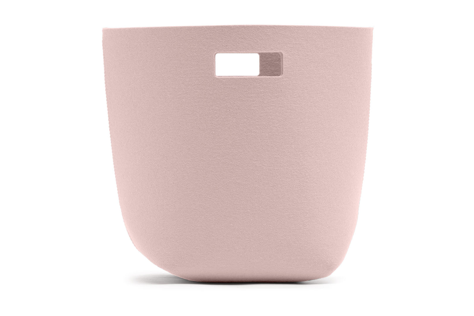 Papierkorb aus Wollfilz von Hey-Sign, Größe L in der Farbe Powder