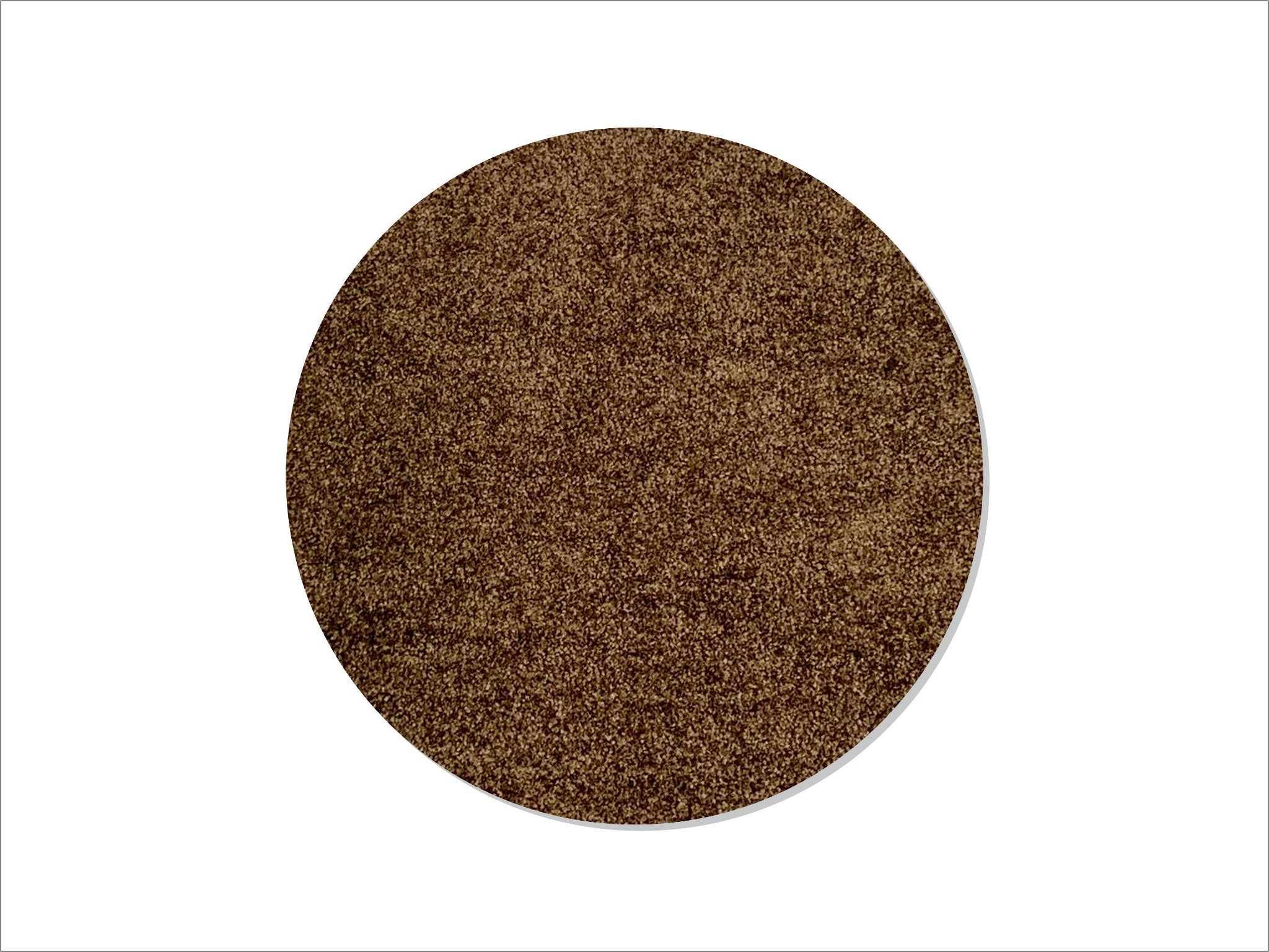 Keilbach runde Fußmatte Point in Teppichoptik, Farbe Braun