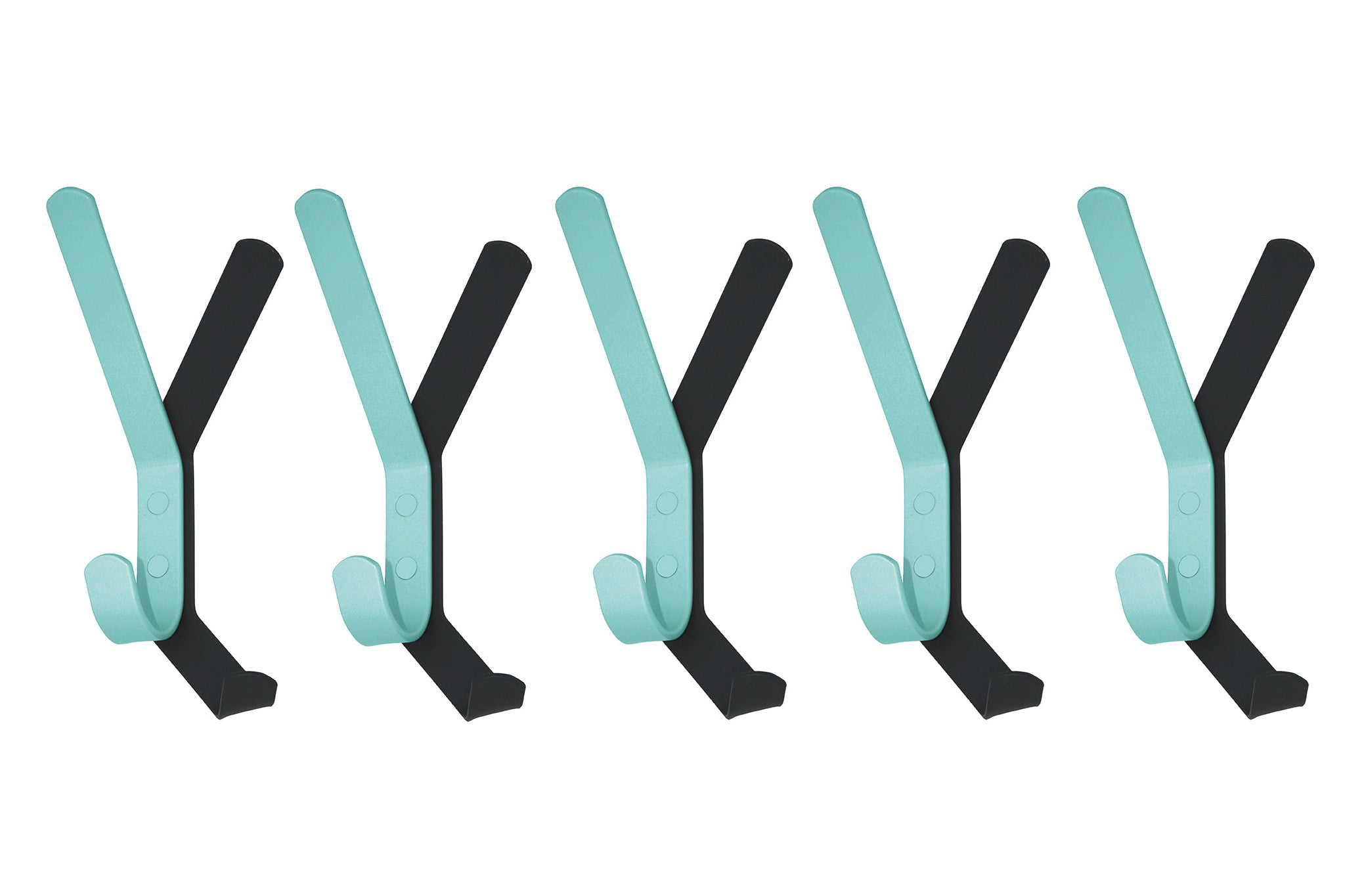 Garderobenhaken Schattenwurf von Iserlohner Haken 5er Bundle in Lichtgrün