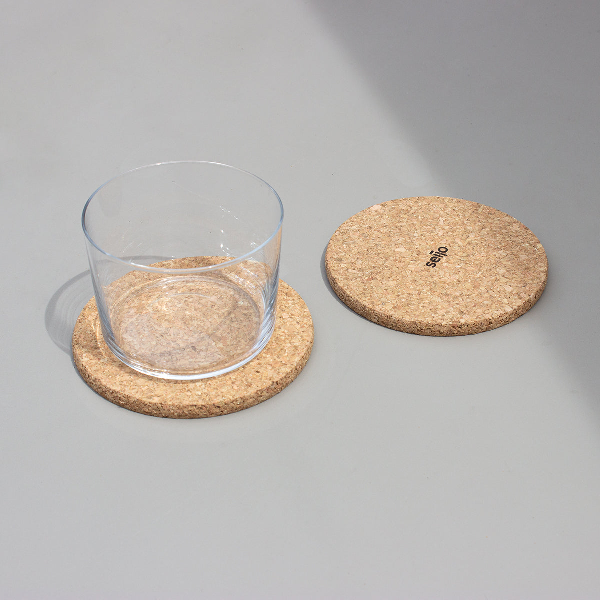 Untersetzer aus Kork Natur für Gläser von Seijo