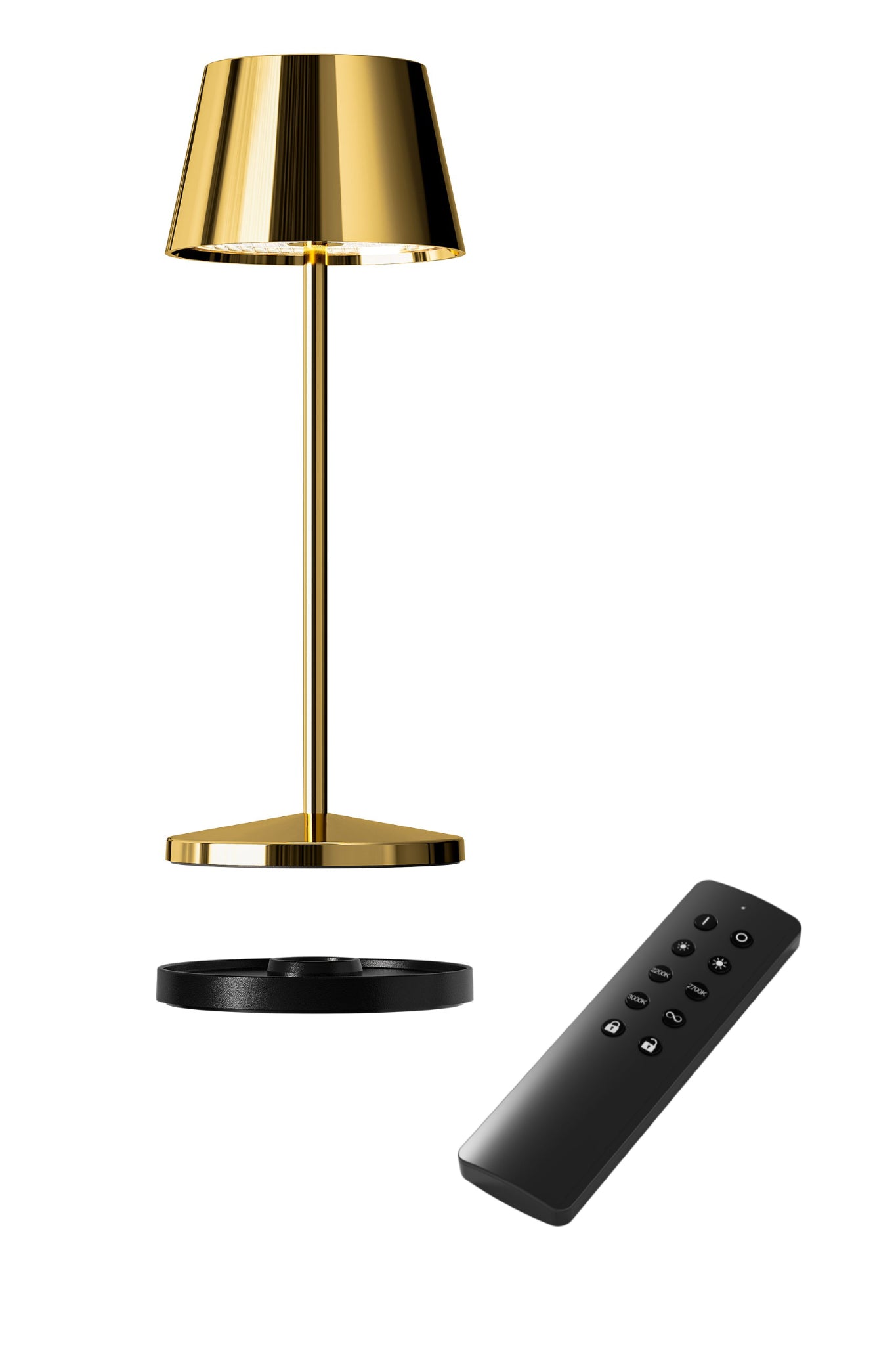 Akku Tischleuchte Seoul Micro RC von Villeroy & Boch, neue Generation, Farbe Gold, mit Fernbedienung