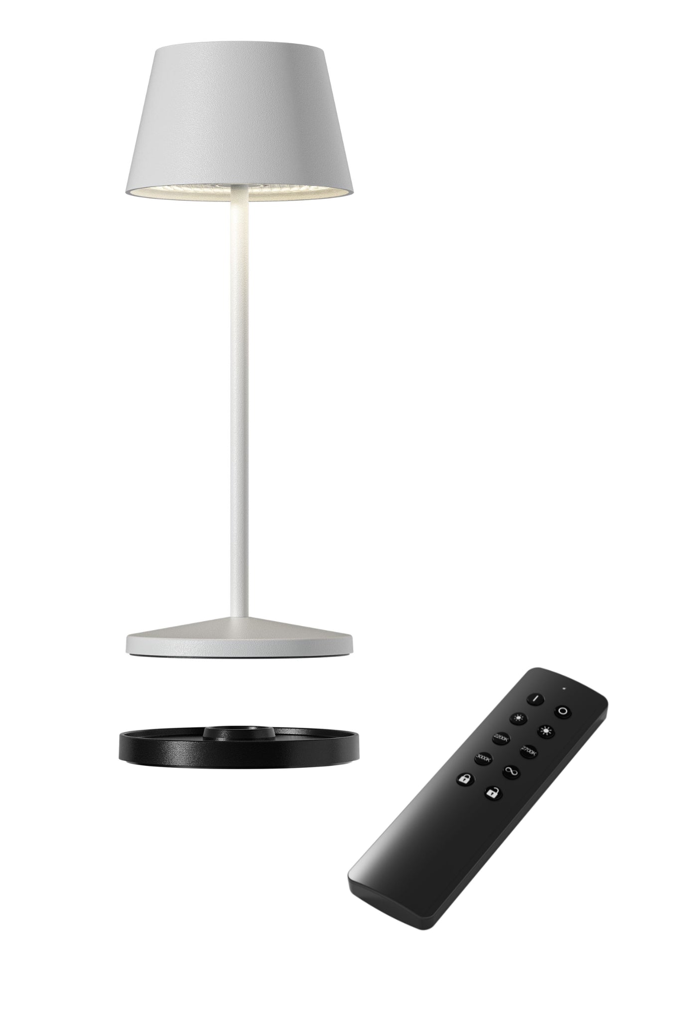 Akku Tischleuchte Seoul Micro RC von Villeroy & Boch, neue Generation, Farbe Weiß, mit Fernbedienung