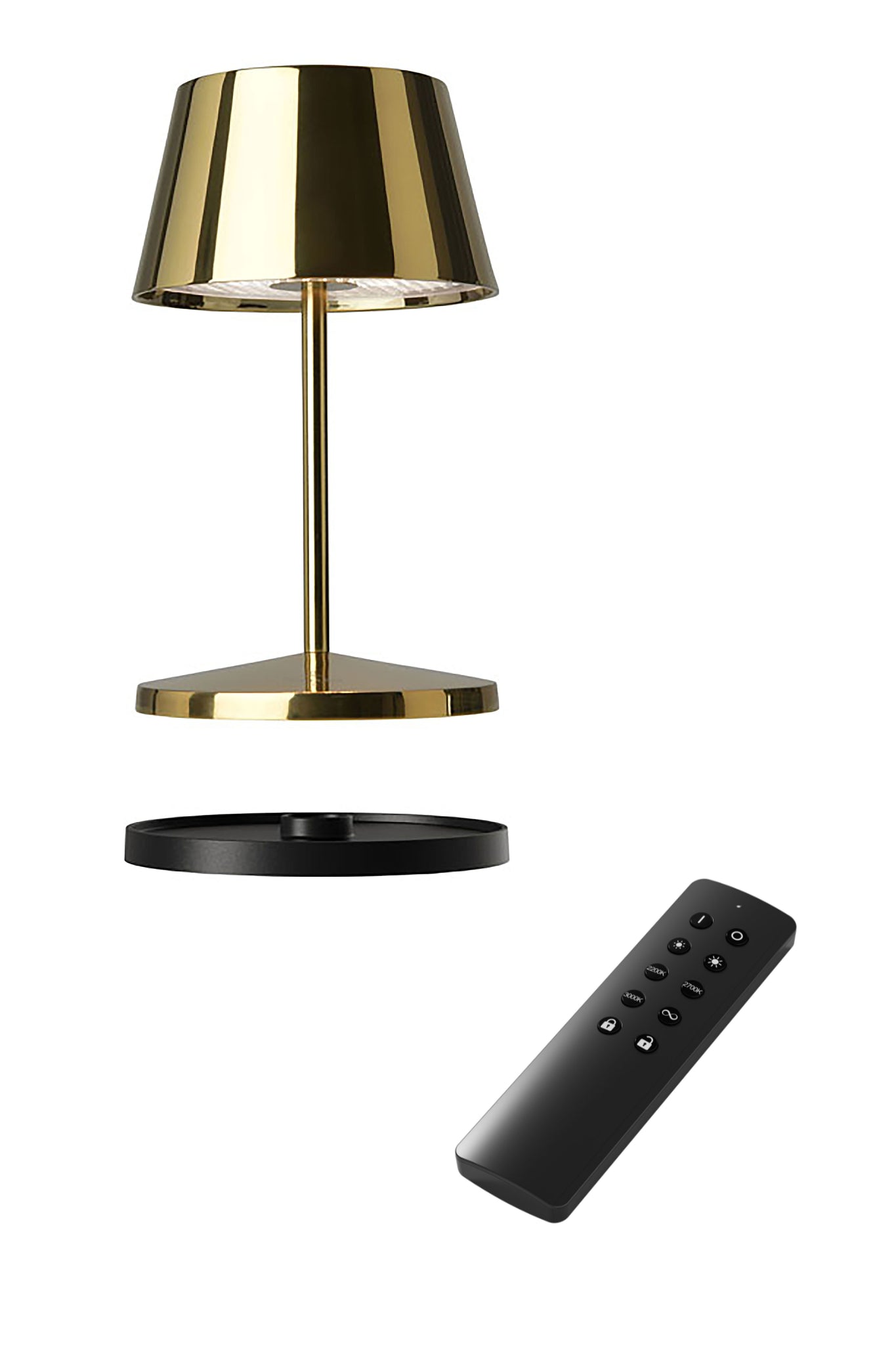 Akku Tischleuchte Seoul RC von Villeroy & Boch, neue Generation, Farbe Gold, mit Fernbedienung