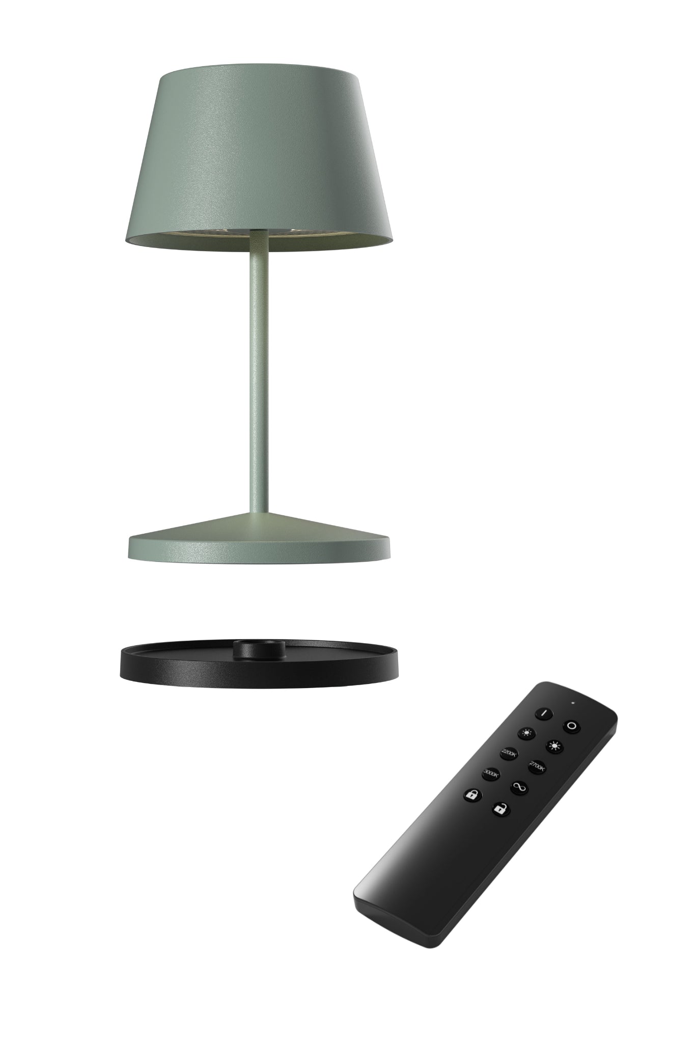 Akku Tischleuchte Seoul RC von Villeroy & Boch, neue Generation, Farbe Olive, mit Fernbedienung