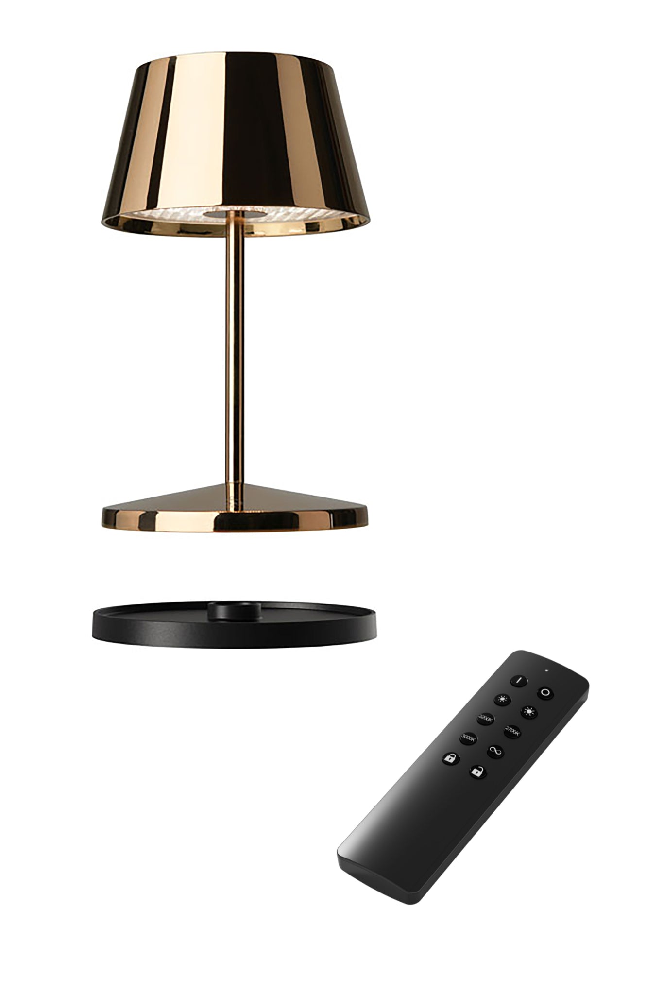 Akku Tischleuchte Seoul RC von Villeroy & Boch, neue Generation, Farbe Roségold, mit Fernbedienung