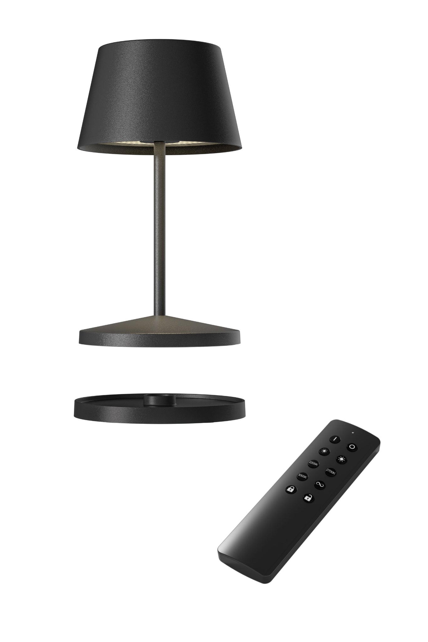 Akku Tischleuchte Seoul RC von Villeroy & Boch, neue Generation, Farbe Schwarz, mit Fernbedienung
