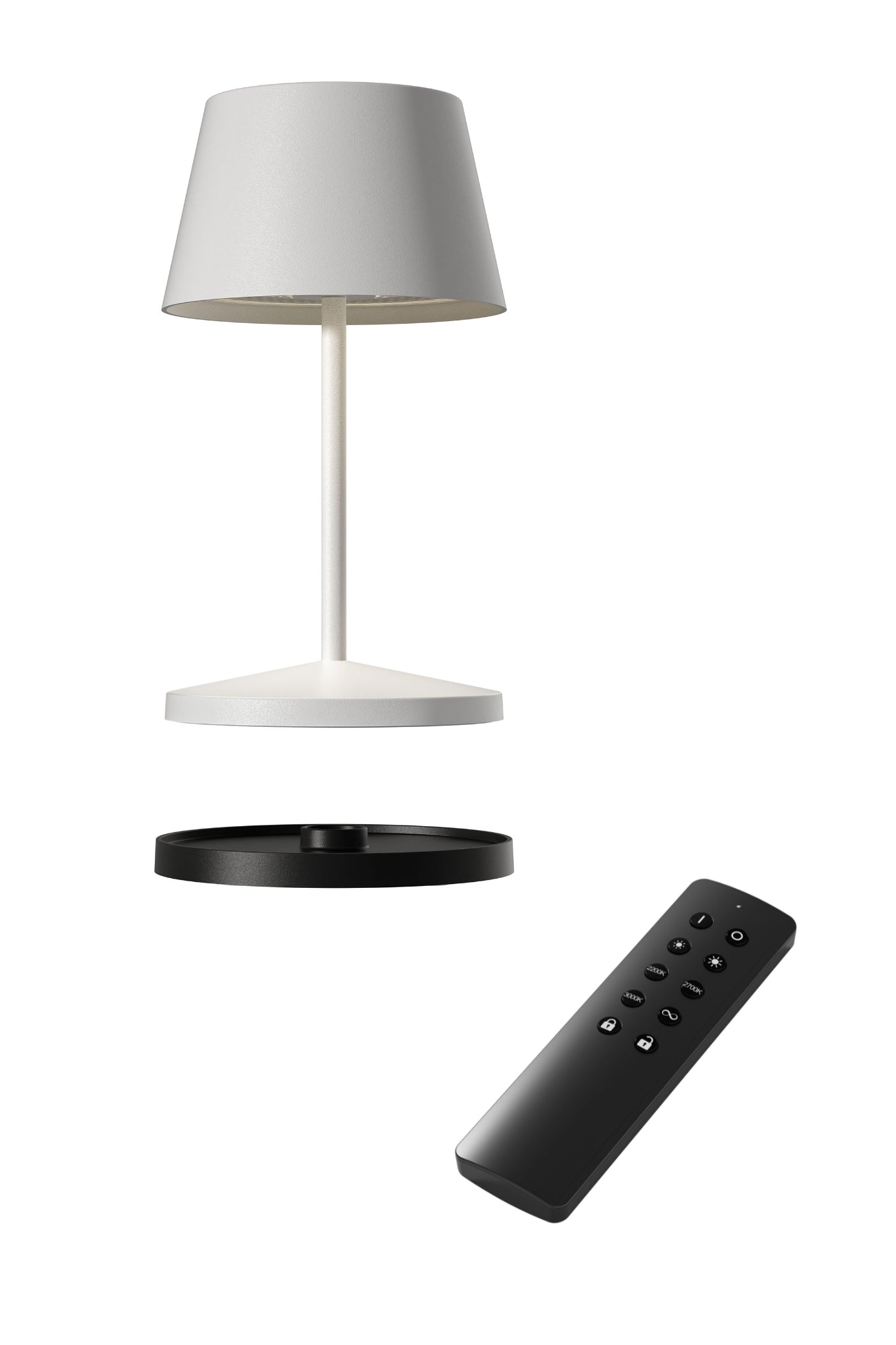 Akku Tischleuchte Seoul RC von Villeroy & Boch, neue Generation, Farbe Weiß, mit Fernbedienung