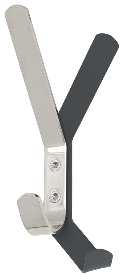 Garderobenhaken Schattenwurf in Messing Nickel und Grau von Iserlohner Haken