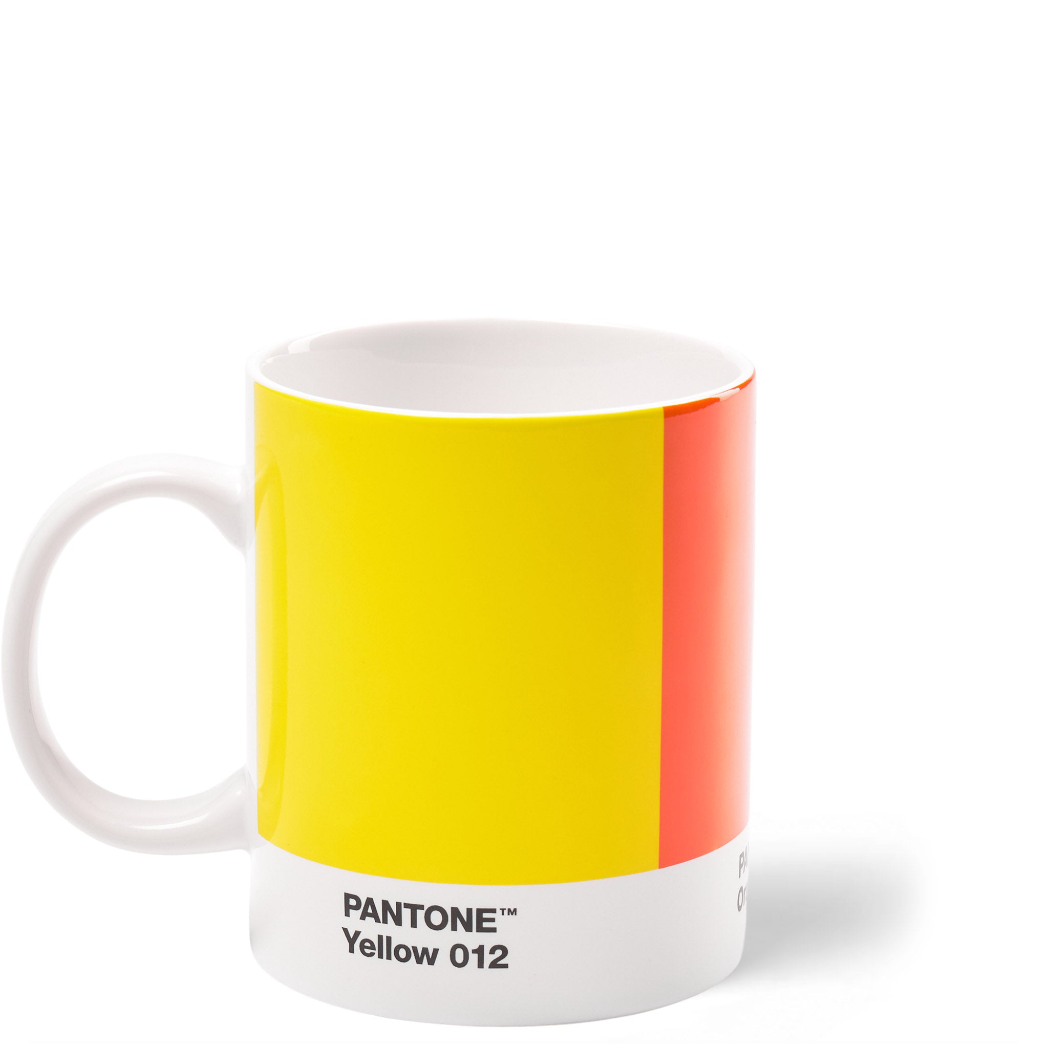 Pantone Porzellan-Becher limited Edition in den Farben Yellow 012, Orange 021 und Red 2035