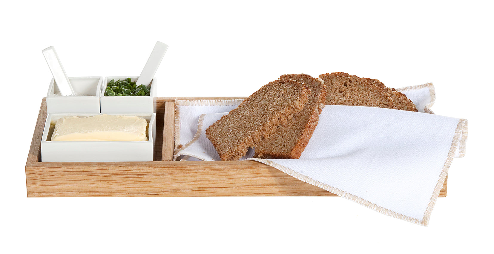 Serviertablett Brot, Butter und Salz von Raumgestalt