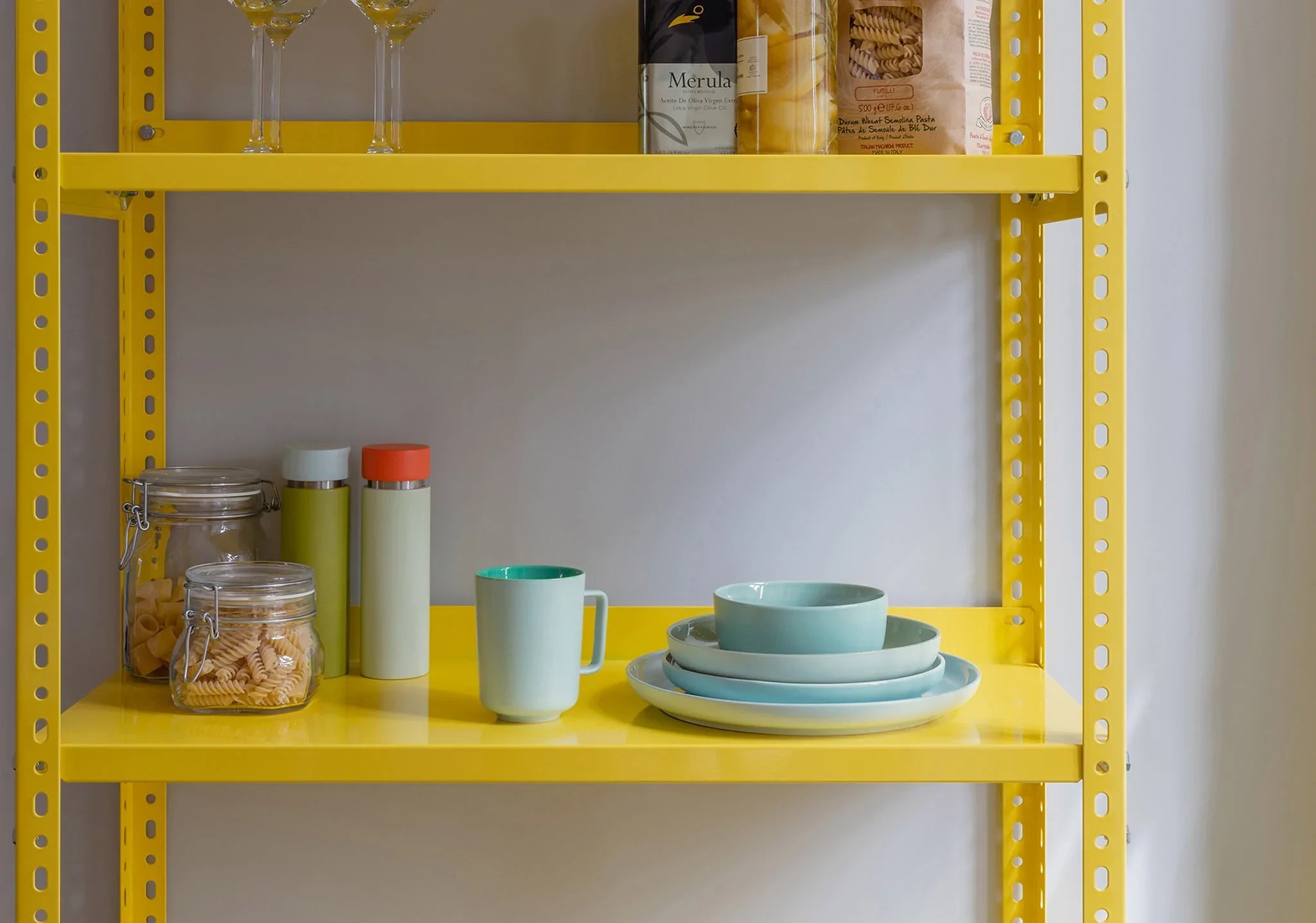 Steingut Geschirr Ola von Remember in Blau-Türkistönen