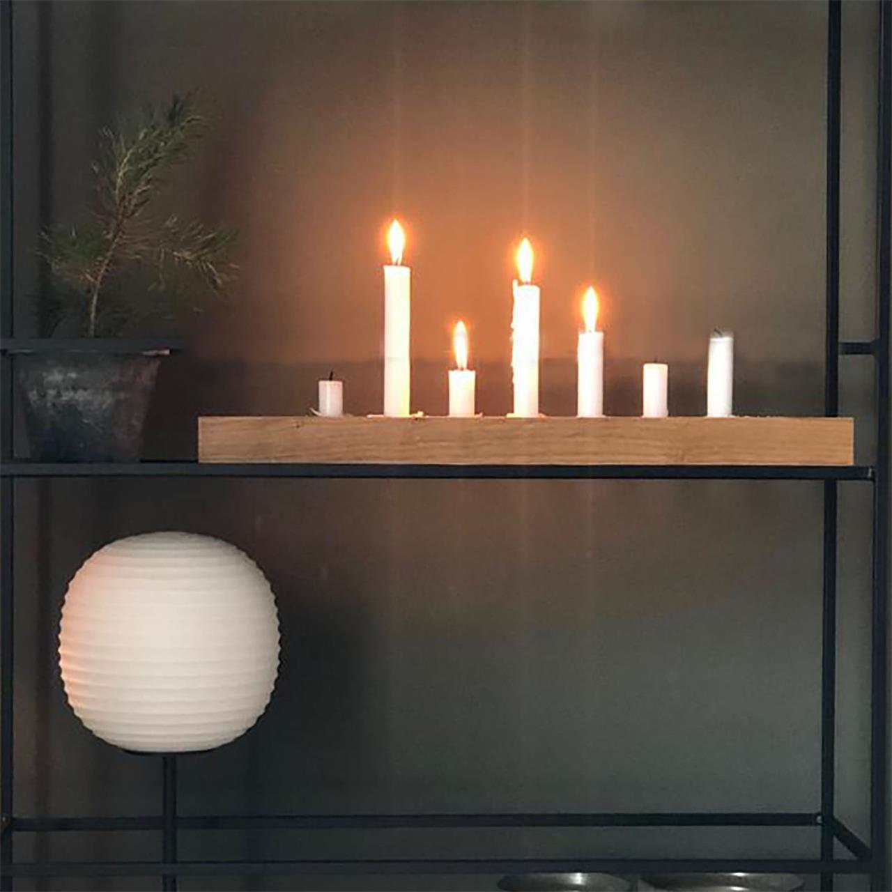 Kerzenhalter Brennholz von Raumgestalt aus Eiche