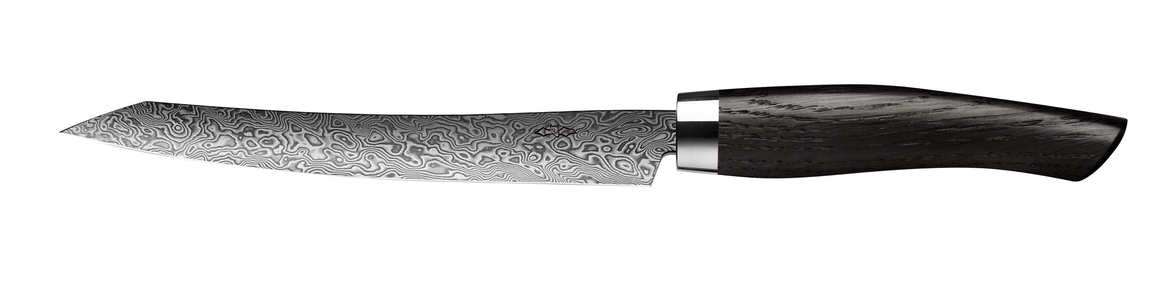 Nesmuk Tranchiermesser Slicer C90 mit Klinge aus Damaszener Stahl und Griff aus Mooreiche