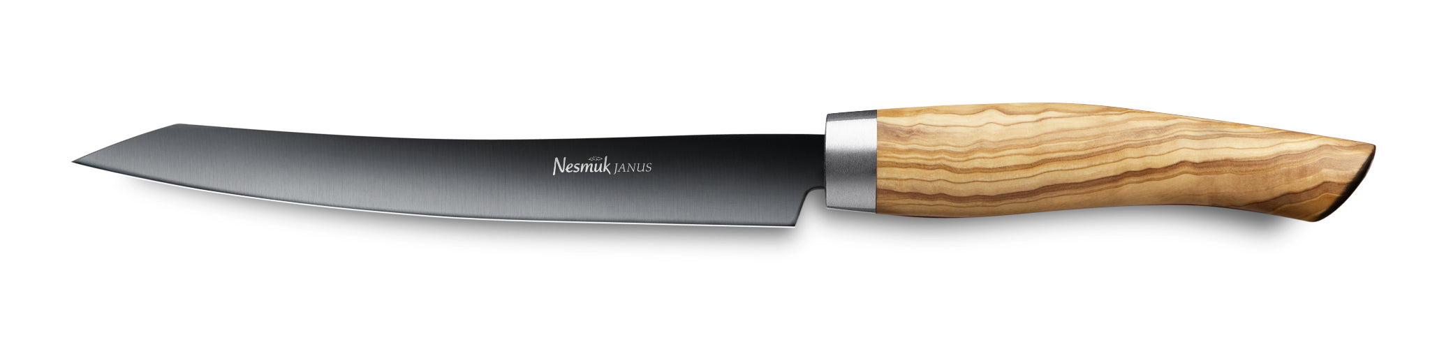 Nesmuk Tranchiermesser Slicer Janus mit 160 mm langer Klinge und Griff aus Olivenholz