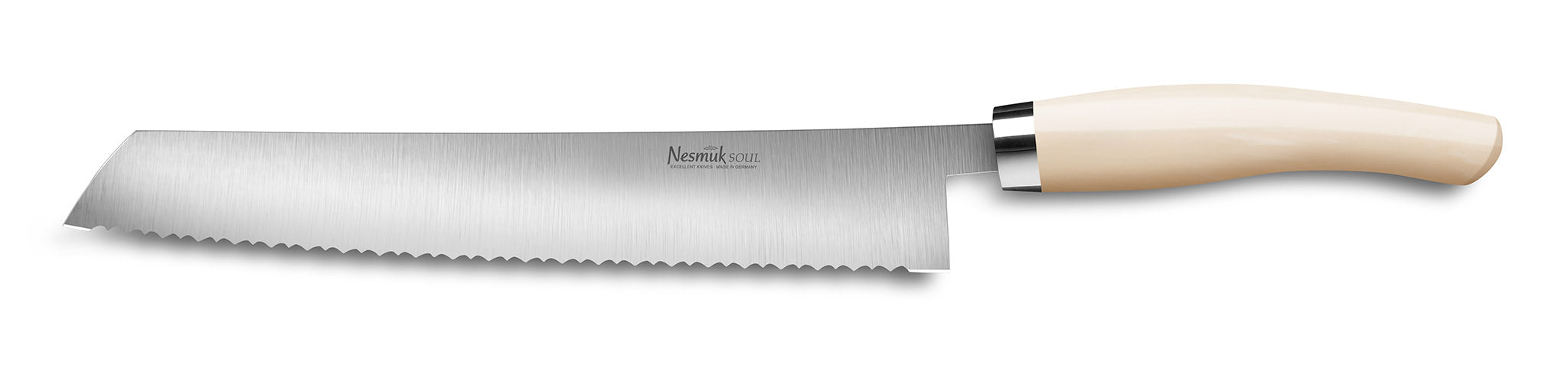 Brotmesser Soul von Nesmuk mit Griff aus Hightech Kunststoff Juma Ivory