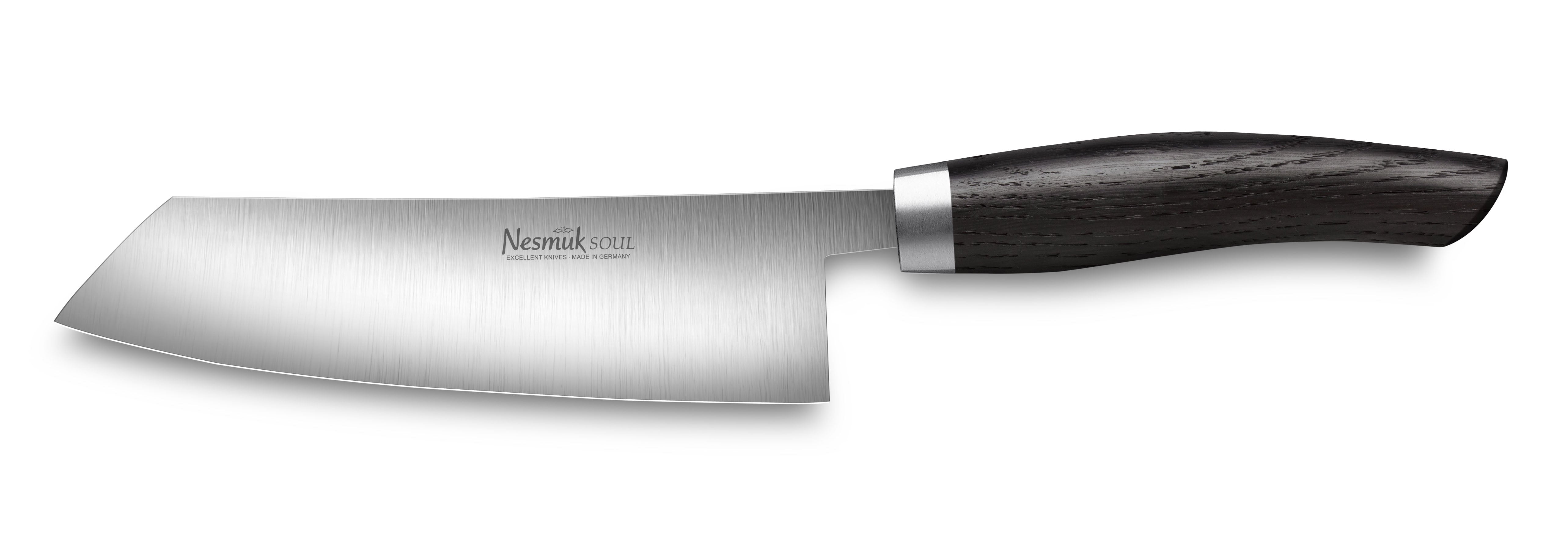 Kochmesser Soul von Nesmuk aus Niobstahl und Griff aus Mooreiche