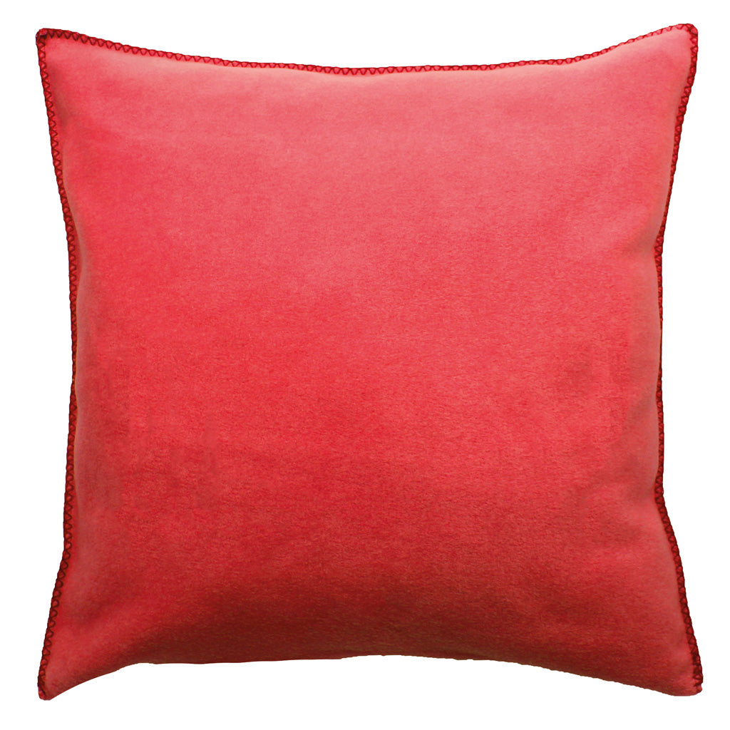 Fleece Kissen Tony quadratisch von Eagle Plaids in der Farbe Rot