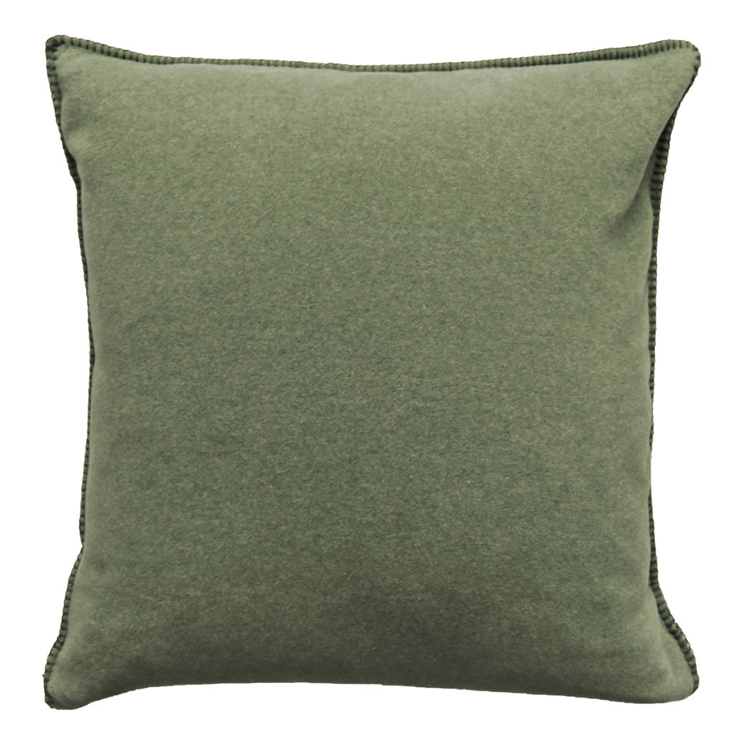 Fleece Kissen Tony quadratisch S von Eagle Plaids in der Farbe Moos