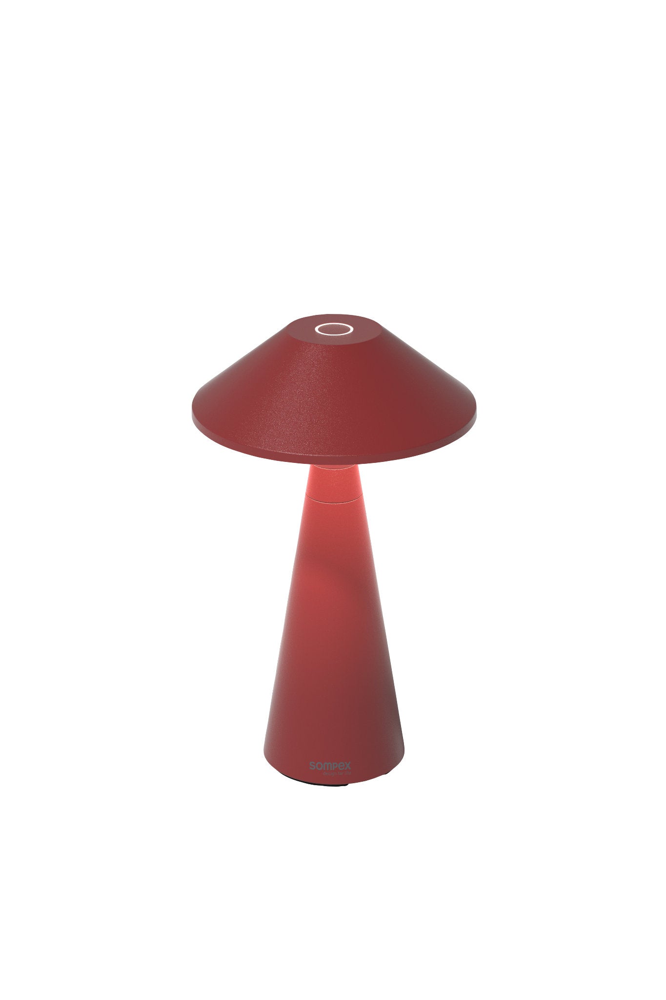 Move Outdoor Akkuleuchte von Sompex mit höhenverstellbarem Schirm, Farbe Rot
