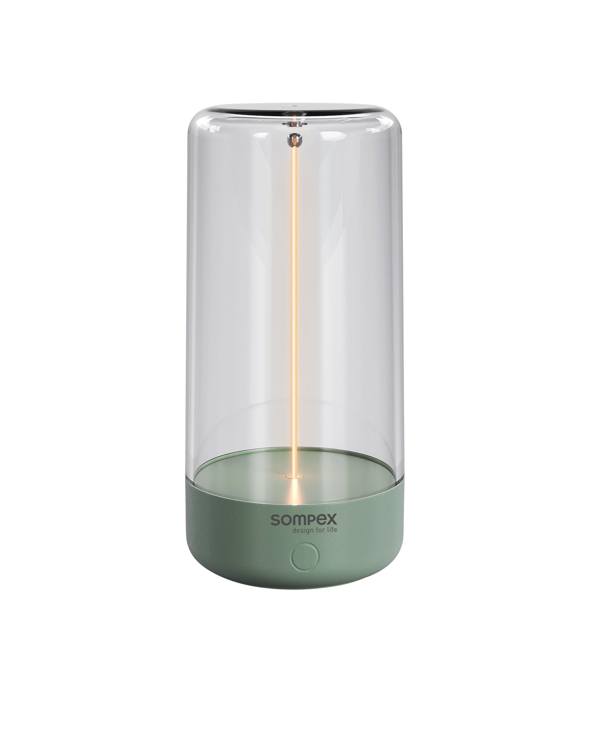Tischleuchte Pulse von Sompex mit beweglichem Filament für kabelloses Licht, Farbe Olive