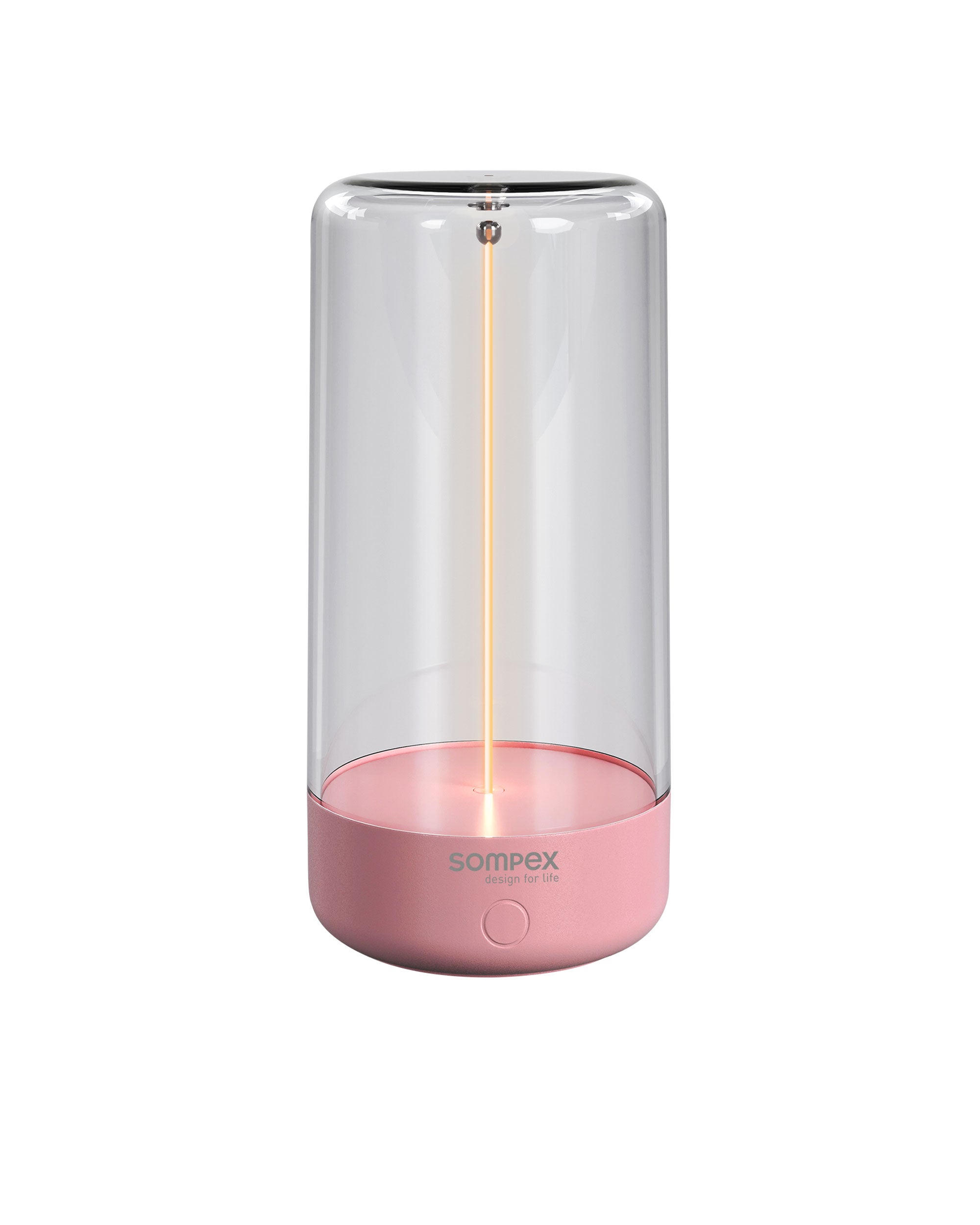 Tischleuchte Pulse von Sompex mit beweglichem Filament für kabelloses Licht, Farbe Pink