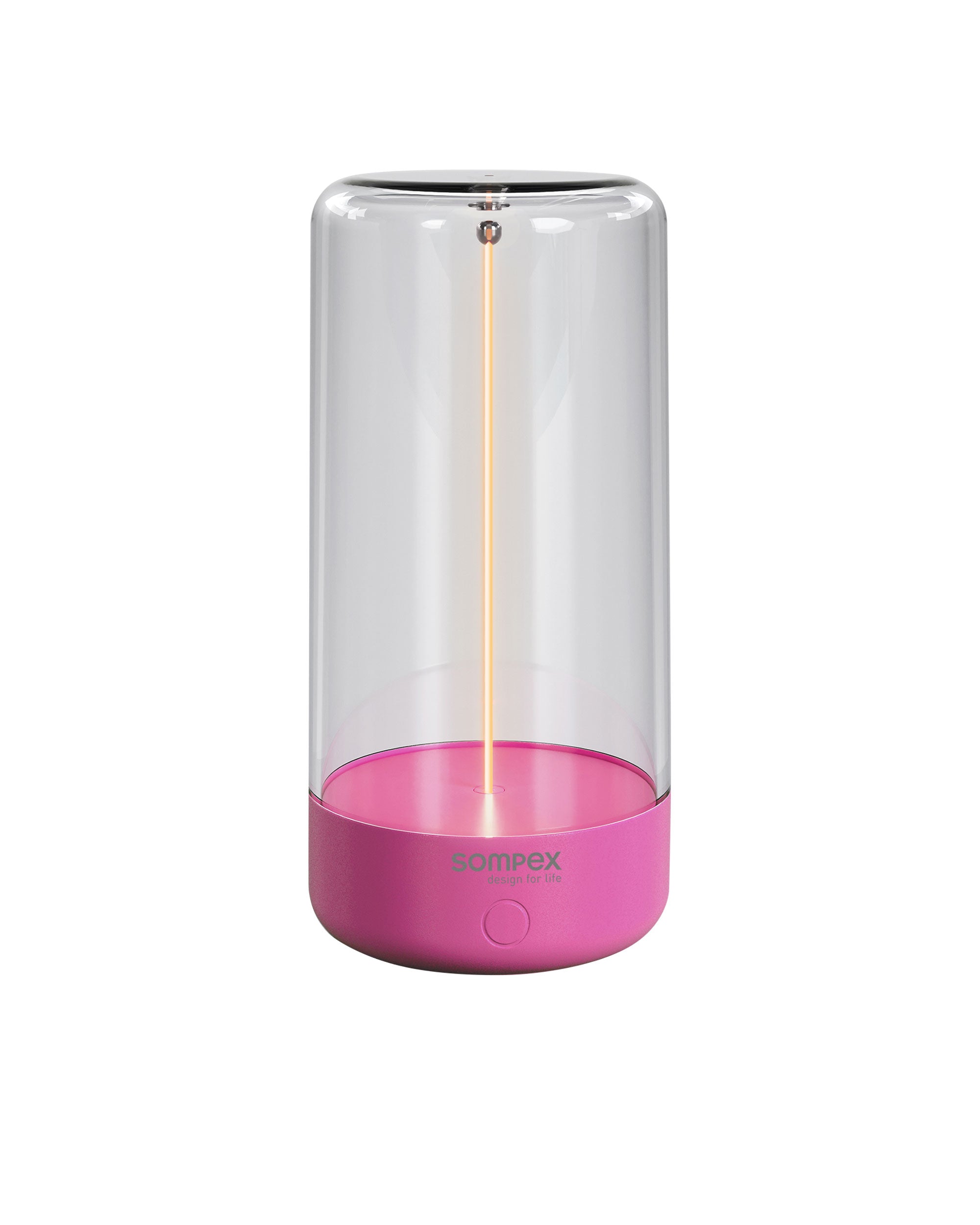 Tischleuchte Pulse von Sompex mit beweglichem Filament für kabelloses Licht, Farbe Neon Pink