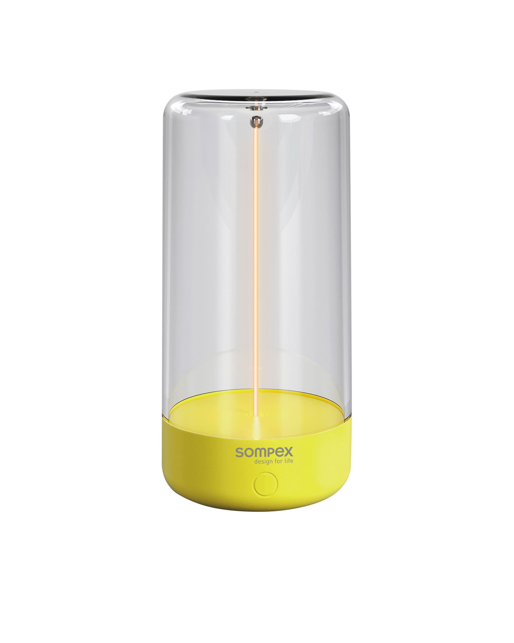 Tischleuchte Pulse von Sompex mit beweglichem Filament für kabelloses Licht, Farbe Neon Gelb