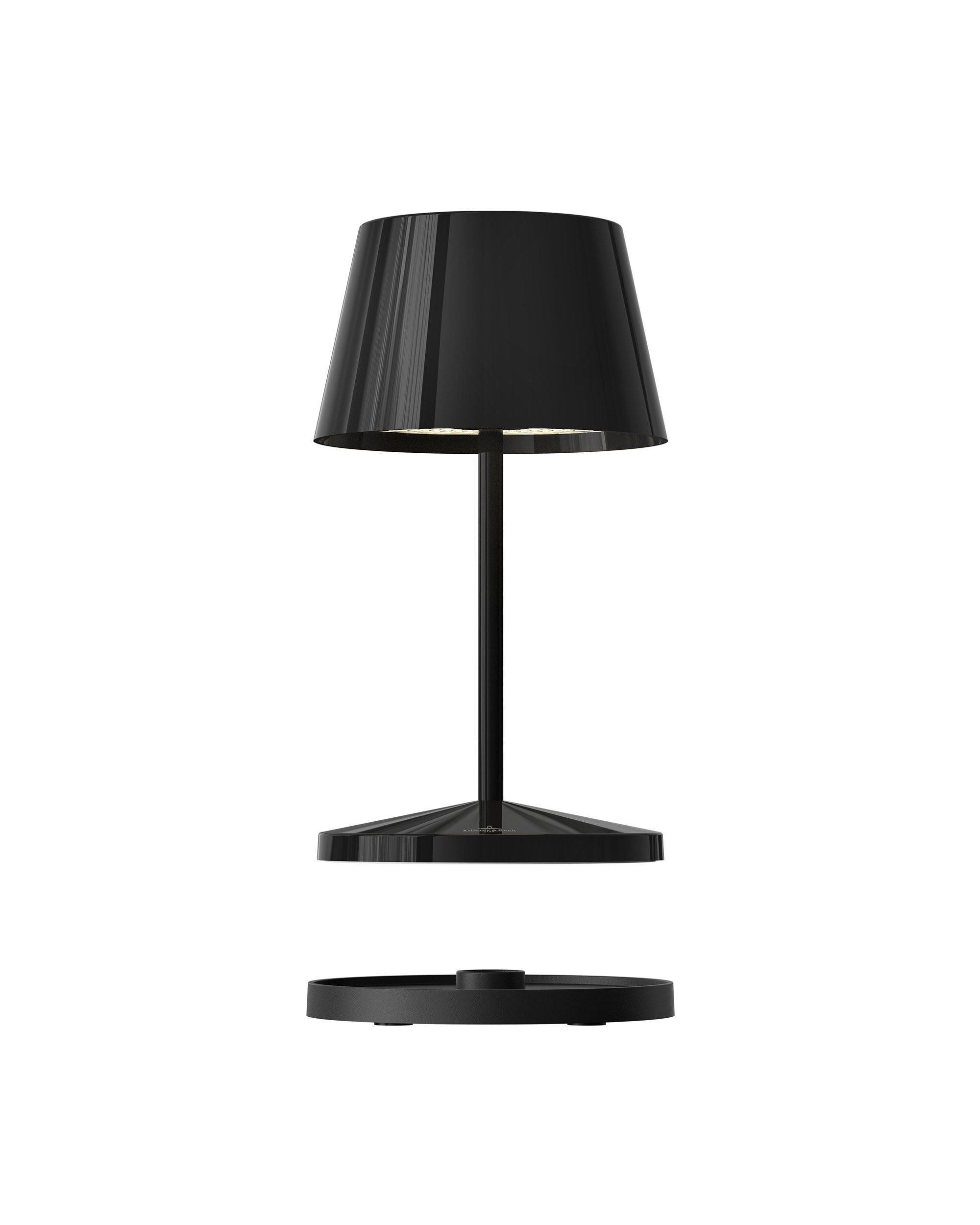 Akku Tischleuchte Seoul RC von Villeroy & Boch, neue Generation, Farbe Schwarz ceramic, kompatibel mit RC Fernbedienung