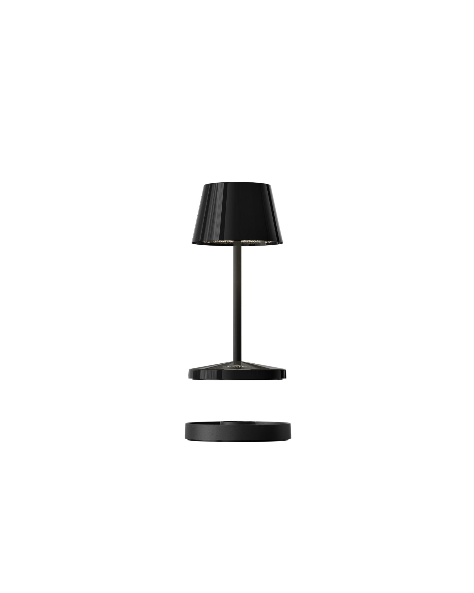 Kabellose Mini Tischleuchte Seoul Nano von Villeroy & Boch in der Farbe Schwarz mit Ladestation