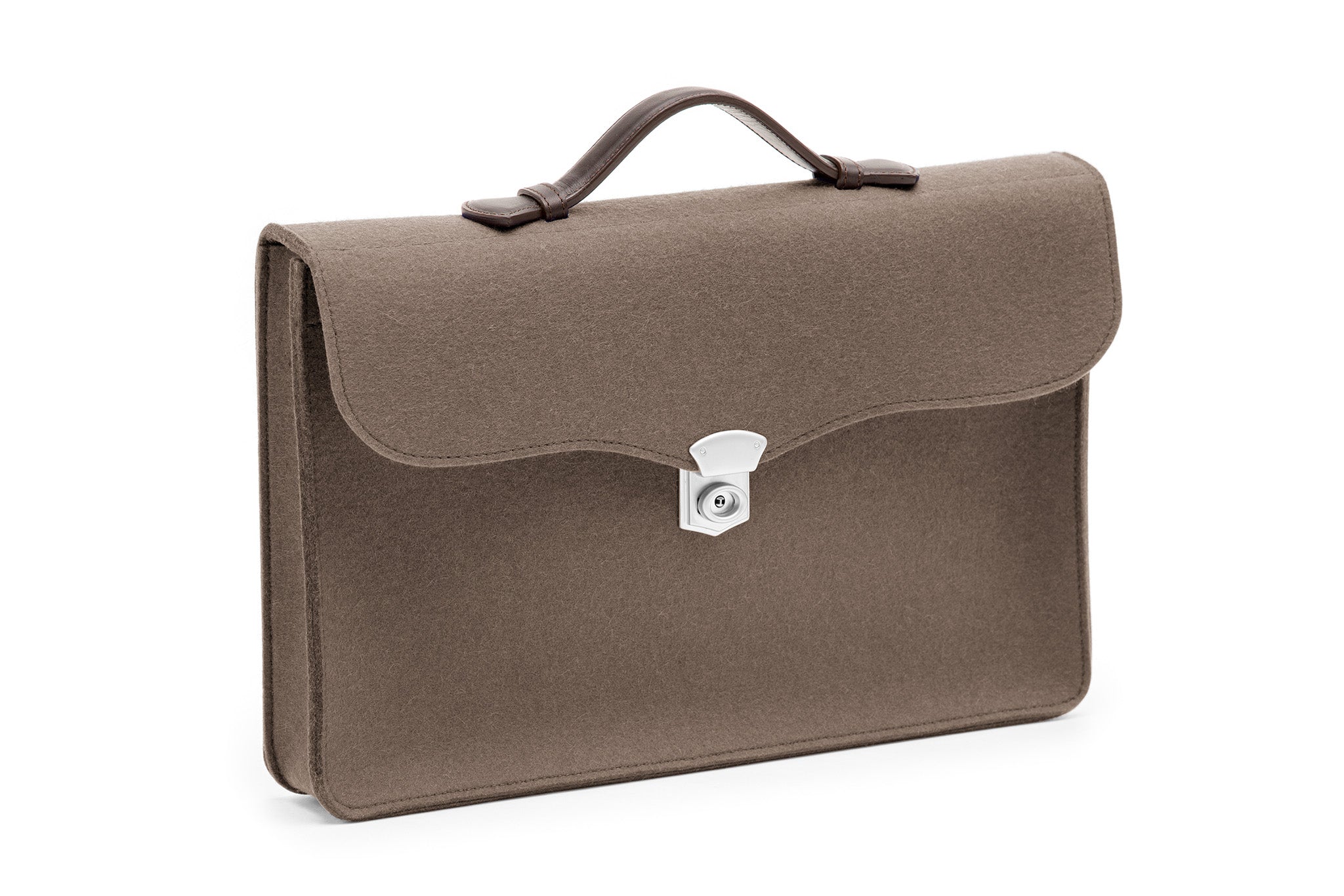 Aktentasche Moneypenny aus Wollfilz von Hey-Sign in der Farbe Taupe