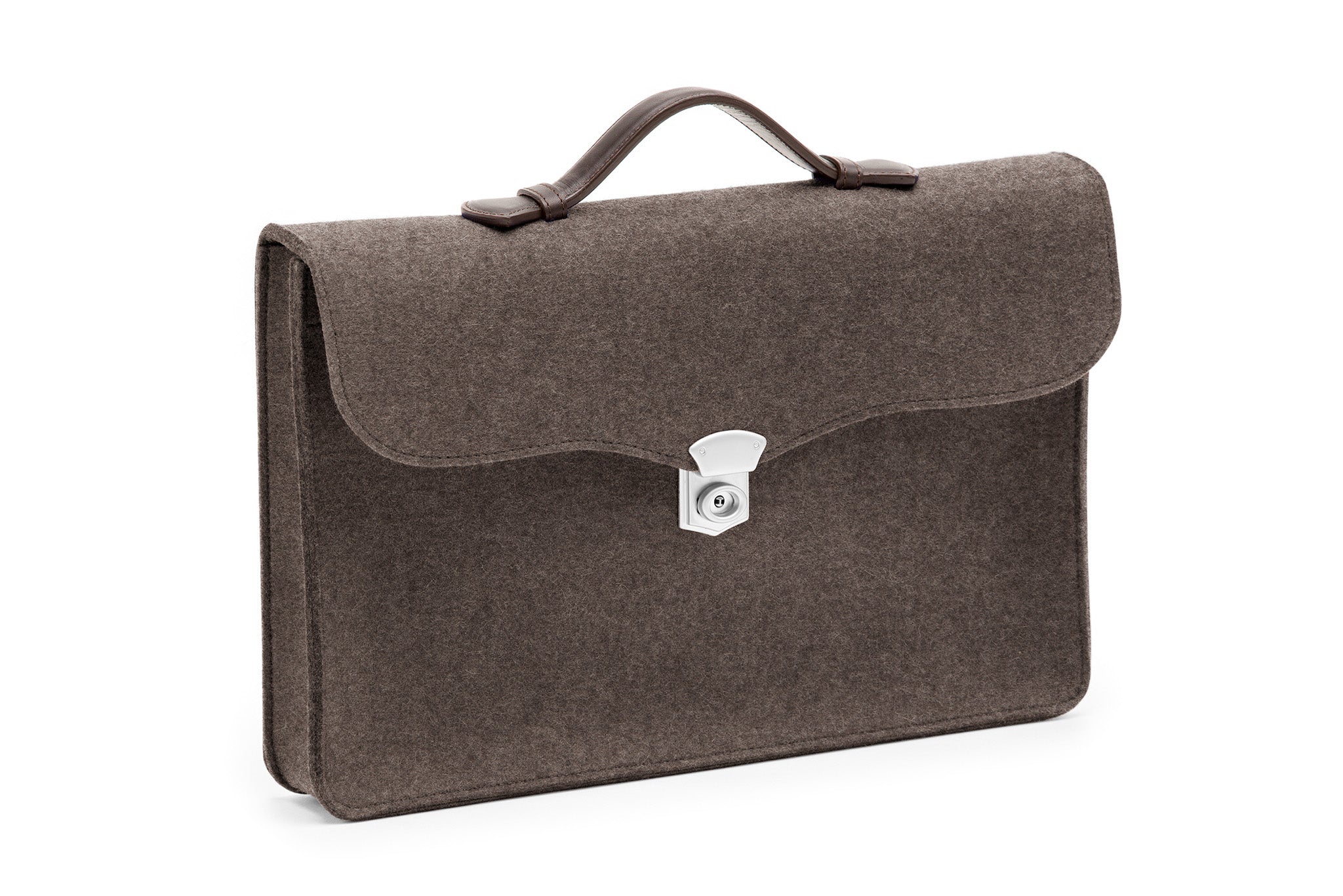 Aktentasche Moneypenny aus Wollfilz von Hey-Sign in der Farbe Pepper