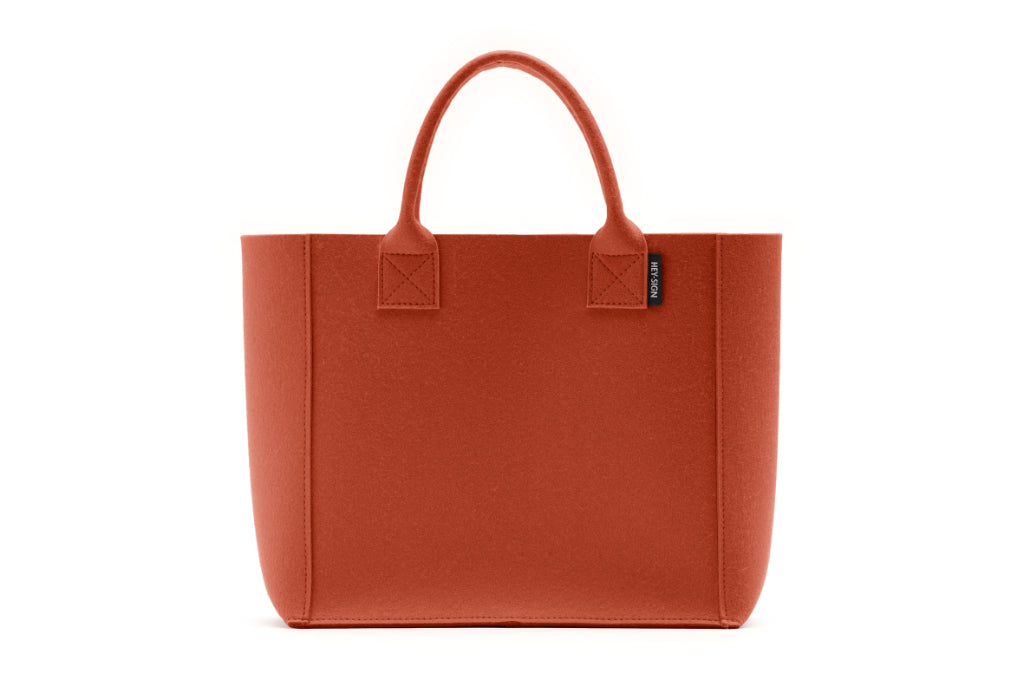 Hey-Sign Filztasche Pure mit gleichfarbigen Henkeln in unifarbenem Wollfilz, Farbe Iron