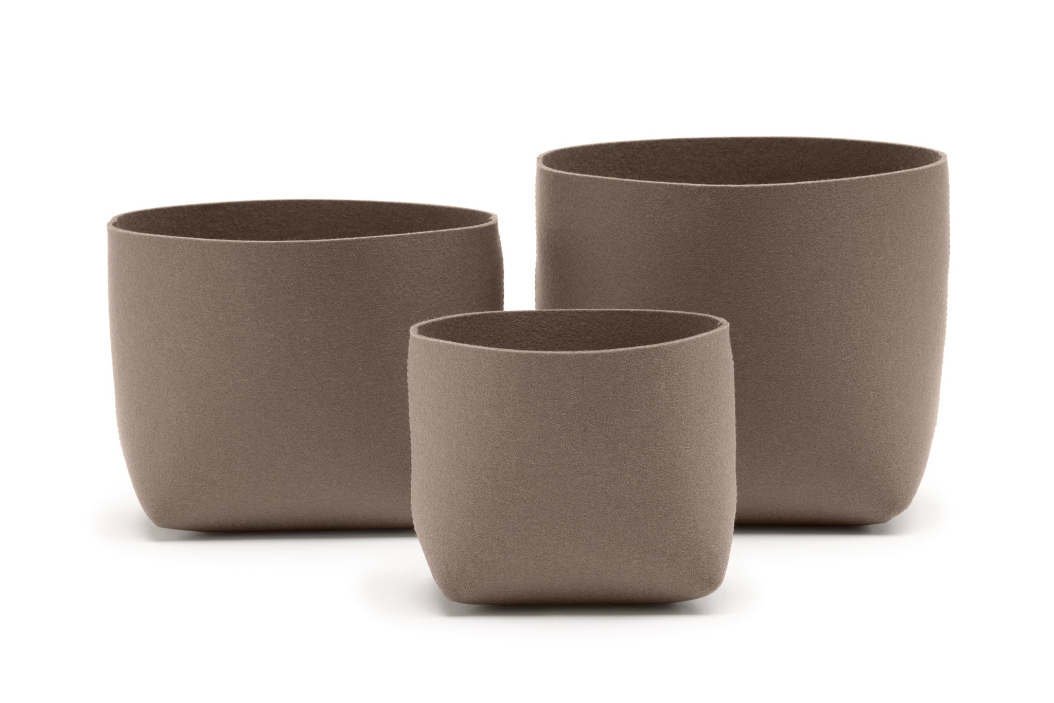 Hey-Sign Filzboxen Silo im 3erSet, Farbe Taupe