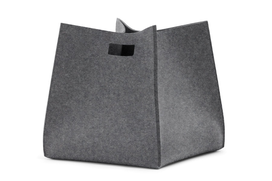 Tall Box von Hey-Sign aus reinem Wollfilz in der Farbe Anthrazit