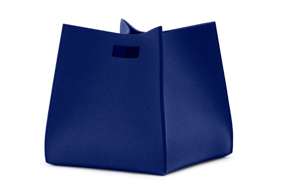 Tall Box von Hey-Sign aus reinem Wollfilz in der Farbe Dunkelblau