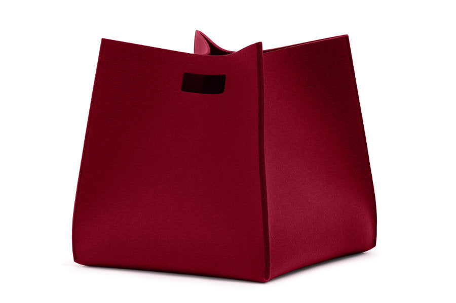 Tall Box von Hey-Sign aus reinem Wollfilz in der Farbe Bordeaux