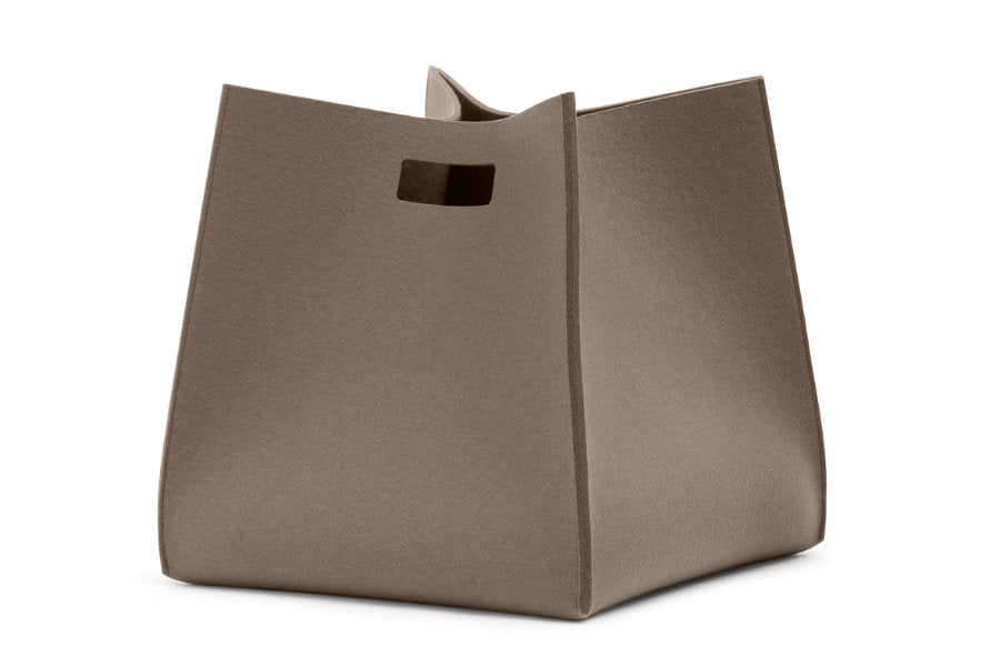 Tall Box von Hey-Sign aus reinem Wollfilz in der Farbe Taupe