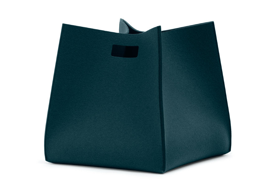 Tall Box von Hey-Sign aus reinem Wollfilz in der Farbe Ocean