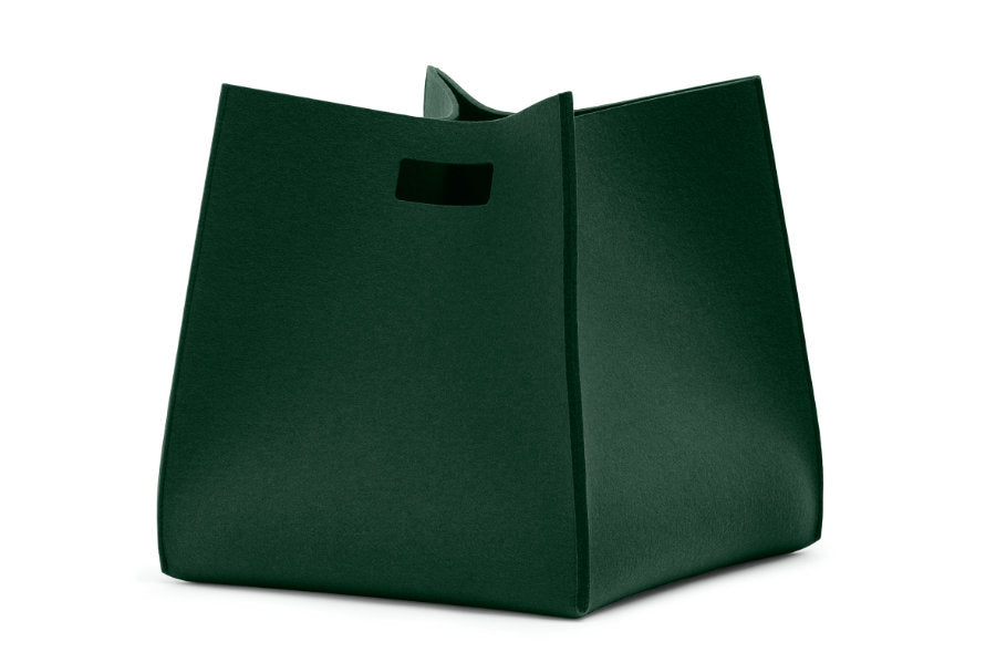 Tall Box von Hey-Sign aus reinem Wollfilz in der Farbe Deep Forest