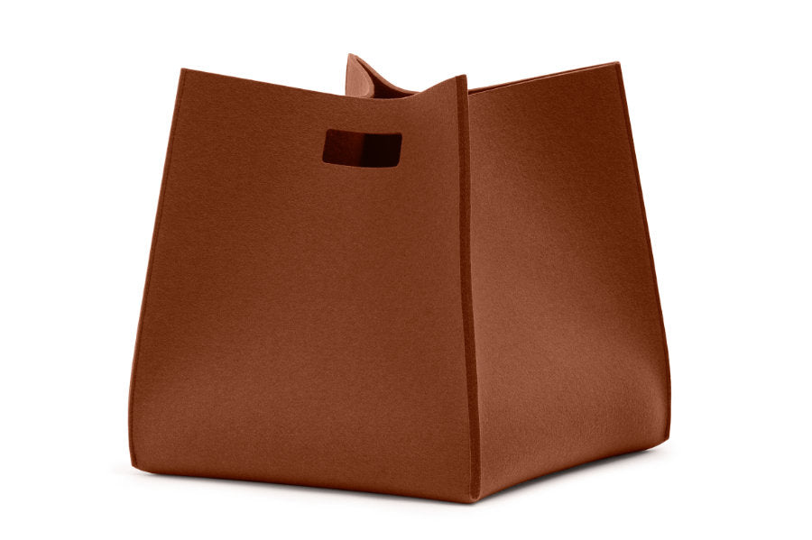 Tall Box von Hey-Sign aus reinem Wollfilz in der Farbe Zimt