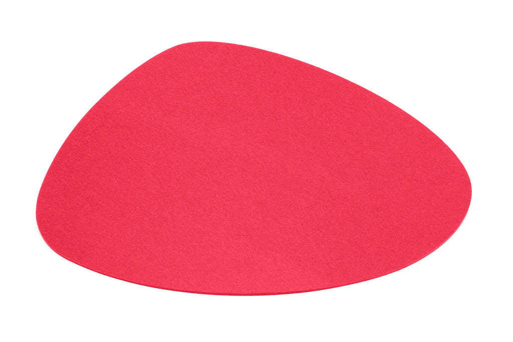 Hey-Sign Tischset Stone aus Wollfilz, organische Form, Farbe Coral