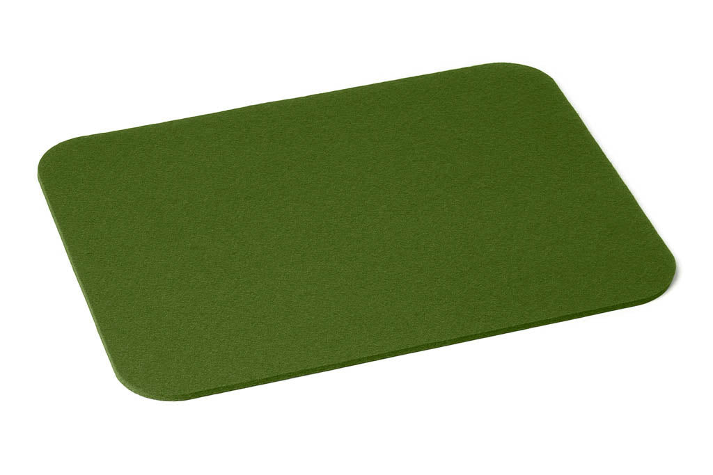 Hey-Sign Tischset aus Wollfilz, rechteckig mit gerundeten Ecken, Farbe Oliv