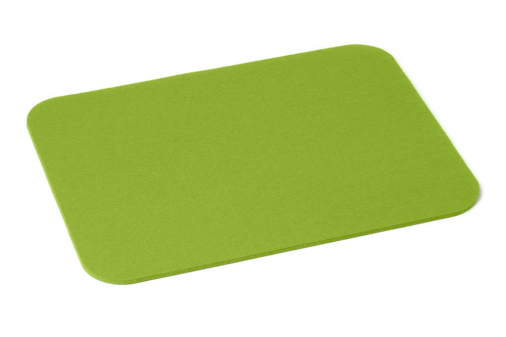 Hey-Sign Tischset aus Wollfilz, rechteckig mit gerundeten Ecken, Farbe Maigrün