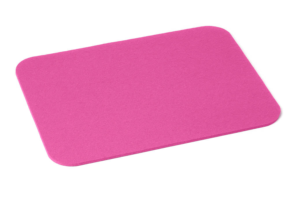 Hey-Sign Tischset aus Wollfilz, rechteckig mit gerundeten Ecken, Farbe Rosa