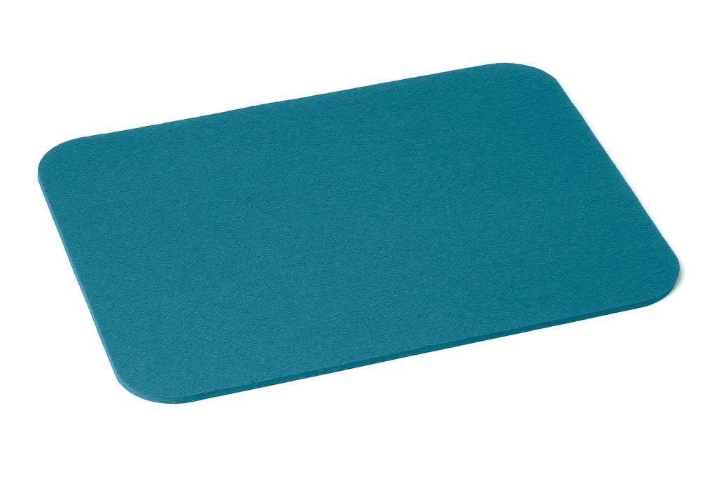 Hey-Sign Tischset aus Wollfilz, rechteckig mit gerundeten Ecken, Farbe Deep Water