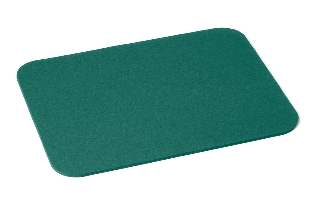 Hey-Sign Tischset aus Wollfilz, rechteckig mit gerundeten Ecken, Farbe Jadegrün