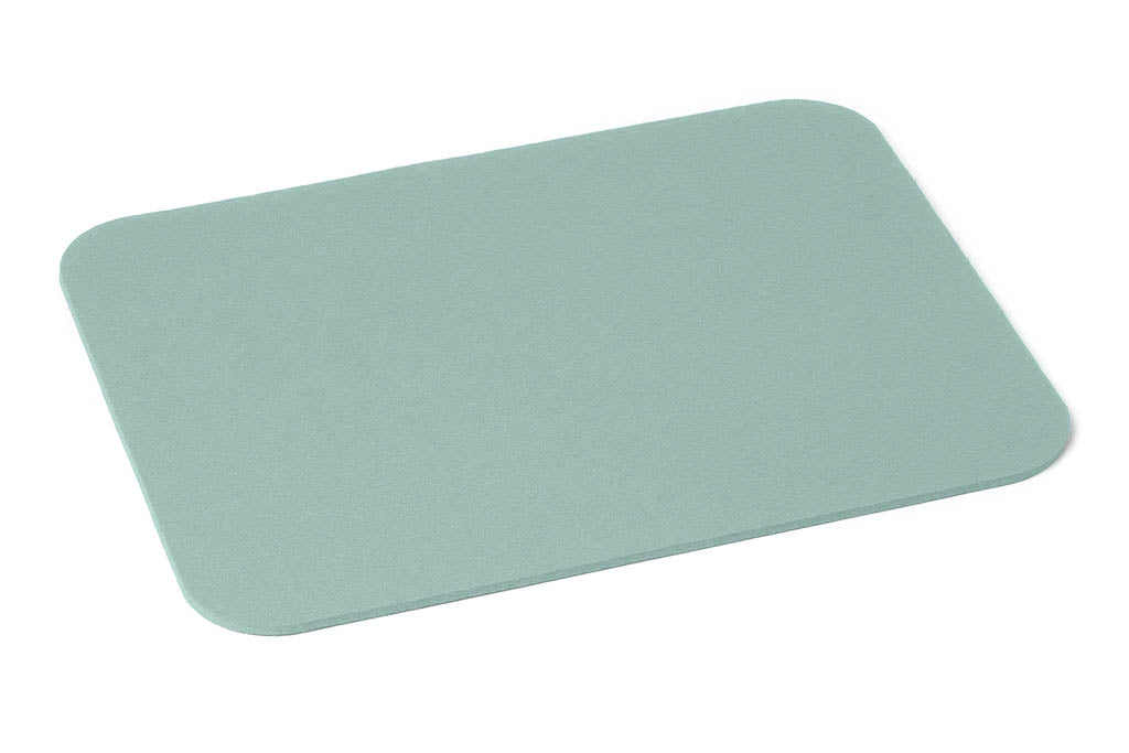 Hey-Sign Tischset aus Wollfilz, rechteckig mit gerundeten Ecken, Farbe Aqua