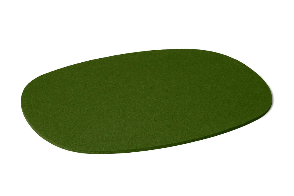 Hey-Sign ovales Tischset aus Wollfilz, Farbe Oliv